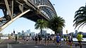 epaselect epa11605048 Participants run through The Rocks during the 2024 Sydney Marathon in Sydney, Australia, 15 September 2024.  EPA/STEVE MARKHAM NO ARCHIVING AUSTRALIA AND NEW ZEALAND OUT