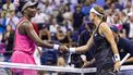 2023-08-30 02:51:57 Belgium's Greet Minnen (R) greets USA's Venus Williams at the net following Minnen's victory during the US Open tennis tournament women's singles first round match at the USTA Billie Jean King National Tennis Center in New York City, on August 29, 2023. 
COREY SIPKIN / AFP