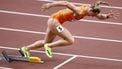 epa12375667 Lieke Klaver of the Netherlands at the start of her race in the Women's 400m heats at the World Athletics Championships 2025 in Tokyo, Japan, 14 September 2025.  EPA/KIYOSHI OTA