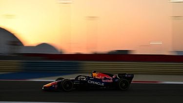 Red Bull Racing's Dutch driver Max Verstappen drives on the second day of the Formula One pre-season testing at the Bahrain International Circuit in Sakhir on February 19, 2026.  
Giuseppe CACACE / AFP