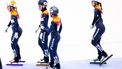 GDANSK - Yara van Kerkhof, Xandra Velzeboer, Diede van Oorschot en Selma Poutsma in actie tijdens de halve finale 3000m relay vrouwen op de tweede dag van de EK shorttrack. ANP IRIS VAN DEN BROEK