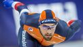 epa12588347 Kjeld Nuis of the Netherlands competes in the men's 1500 meters at the ISU Speed Skating World Cup in Hamar, Norway, 12 December 2025.  EPA/Geir Olsen  NORWAY OUT