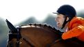 PARIJS - Maikel van der Vleuten in actie tijdens de finale voor individuele springruiters van de olympische paardensportwedstrijden in de tuinen van paleis Versailles. ANP KOEN VAN WEEL