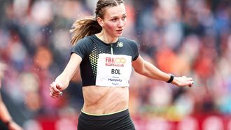 HENGELO - Femke Bol (NED) in actie op de 400 meter tijdens de FBK Games. ANP VINCENT JANNINK