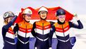 GDANSK - Diede van Oorschot, Yara van Kerkhof,  Selma Poutsma en Xandra Velzeboer tijdens de finale op de 3000 meter relay vrouwen op de vierde en laatste dag van de EK shorttrack. ANP IRIS VAN DEN BROEK