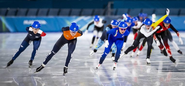MILAAN - Marijke Groenewoud bij het massastart onderdeel in het Milano Ice Park op de Olympische Winterspelen van Milaan en Cortina d'Ampezzo. SEM VAN DER WAL / ANP