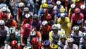 epa12224249 The peloton in action during the 4th stage of the Tour de France cycling race over 174.2km from Amiens to Rouen, France, 08 July 2025.  EPA/MARTIN DIVISEK
