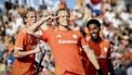 MONCHENGLADBACH - Jip Janssen van Nederland viert zijn 3-1 tegen Frankrijk tijdens de halve finale op het EK Hockey in het HockeyPark stadion. ANP ROBIN VAN LONKHUIJSEN