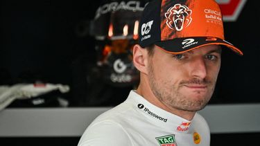 Red Bull Racing's Dutch driver Max Verstappen reacts as he speaks with a team mechanic during the third practice session at the Spa-Francorchamps circuit, in Spa, ahead of the Formula One Belgian Grand Prix, on July 18, 2026.  
Andrej ISAKOVIC / AFP