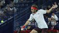 epa11921810 Stefanos Tsitsipas of Greece in action during his first round match against Lorenzo Sonego of Italy at the Dubai Duty Free Tennis ATP Championships 2025 in Dubai, United Arab Emirates, 24 February 2025.  EPA/ALI HAIDER