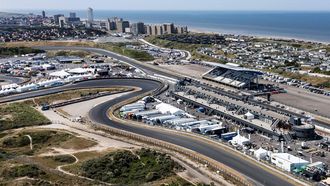 2023-06-16 11:58:03 ZANDVOORT - Dronefoto van Circuit Zandvoort tijdens een persconferentie over de organisatorische voortgang en sportieve stand van zaken over de Formule 1-race Dutch Grand Prix. ANP REMKO DE WAAL