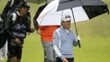 BADHOEVEDORP - Darius van Driel tijdens het KLM Open golf toernooi op golfclub The International. De wedstrijd werd tijdelijk stilgelegd vanwege kans op onweer. ANP SANDER KONING