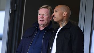 VELSEN-ZUID -  Bondscoach Ronald Koeman en directeur KNVB Nigel de Jong tijdens de Nederlandse Eredivisie wedstrijd tussen Telstar en PEC Zwolle in het BUKO Stadion op 15 augustus 2025 in Velsen, Nederland. ANP OLAF KRAAK