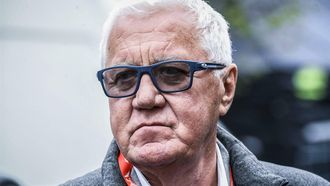 2023-04-23 19:08:04 Soudal Quick-Step CEO Patrick Lefevere looks on at the end of the men's elite race of the Liege-Bastogne-Liege one day cycling event, 258,5 km round-trip from Liege via Bastogne, on April 23, 2023. 
GOYVAERTS / Belga / AFP