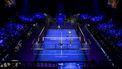 2023-10-11 19:56:11 AMSTERDAM - Bram Meijer en Sten Richters in actie tijdens hun World Padel Tour wedstrijd tegen Eduardo Alonso en Miguel Benitez in AFAS Live. ANP RAMON VAN FLYMEN