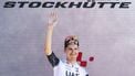 epa12191191 UAE Team Emirates rider Joao Almeida from Portugal celebrates on the podium after winning the eigth and final stage of the Tour de Suisse cycling race, a 10.1 km individual time trial from Beckenried to Stockhuette, Switzerland, 22 June 2025.  EPA/GIAN EHRENZELLER