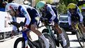 France's men's team competes in the mixed relay team time trial during the 2026 Union Cycliste Internationale (UCI) Road World Championships in Montreal, Quebec, on September 22, 2026. 
Andrej Ivanov / AFP