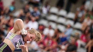 Netherlands's Jessica Schilder competes in the women's Shot Put during the IAAF Diamond League athletics meeting, at the Charlety Stadium, in Paris on June 28, 2026. 
Anne-Christine POUJOULAT / AFP