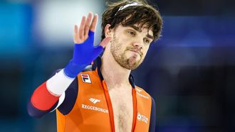 2023-03-05 16:12:58 HEERENVEEN - Patrick Roest (NED) tijdens de 10.000 meter voor mannen op de ISU WK Afstanden schaatsen in Thialf. ANP VINCENT JANNINK