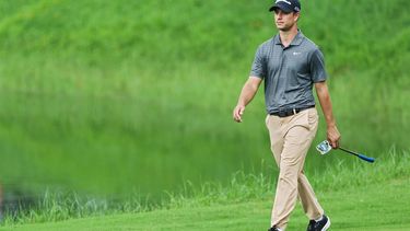 Italy's Guido Migliozzi walks to the green during the final round of the China Open Golf tournament in Shenzhen, in southern China's Guangdong province on May 5, 2024.   
STR / AFP