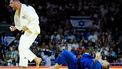 PARIJS - Judoka Michael Korrel wordt uitgeschakeld door Peter Paltchik van Israel tijdens de herkansing op de Olympische Spelen. ANP REMKO DE WAAL
