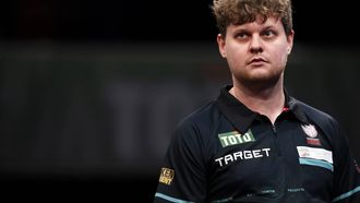 DEN BOSCH - Darter Kevin Doets tijdens de kwartfinale van de TOTO Dutch Darts Masters. Tijdens het World Series-toernooi nemen acht Nederlandse darters het op tegen acht internationale topdarters. ANP JEROEN JUMELET