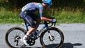 Soudal Quick-Step's Dutch rider Pepijn Reinderink cycles in a breakaway during the 5th stage of the Tour Auvergne-Rhone-Alpes cycling race (formerly known as the Criterium du Dauphine), 195,8km between Saint-Chamond and Villars-les-Dombes, central France, on June 11, 2026. 
Anne-Christine POUJOULAT / AFP