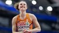 APELDOORN - Sofie Dokter tijdens het onderdeel hoogspringen van de vijfkamp op de vierde dag van het EK Indoor atletiek in Omnisport Apeldoorn. ANP ROBIN VAN LONKHUIJSEN