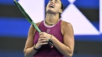 Belarus's Aryna Sabalenka reacts during her women's singles match against Mexico's Renata Zarazua at the China Open tennis tournament in Beijing on October 2, 2026.
 
Pedro PARDO / AFP