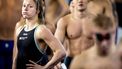 DOHA - Kira Toussaint na afloop van de 4 x 100 wissel mixed tijdens de vierde dag van de wereldkampioenschappen langebaan zwemmen. De WK was een van de mogelijkheden voor de Nederlandse zwemmers om limieten te zwemmen voor de Spelen van Parijs in 2024. ANP KOEN VAN WEEL