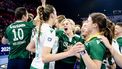 ROTTERDAM - Spelers van PKC/Vertom vieren feest na het winnen van de finale van de Kenonz Korfbal League in Rotterdam Ahoy. ANP SEM VAN DER WAL