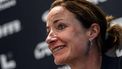MAASTRICHT - Marianne Vos tijdens een persconferentie in het Van der Valk Hotel in aanloop naar de Amstel Gold Race van 2025. Marianne Vos kondigde aan dat ze voor onbepaalde tijd bij de wielerploeg Team Visma Lease a Bike blijft, tot het einde van het actieve wielercarriere. ANP VINCENT JANNINK