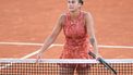Belarus' Aryna Sabalenka reacts after she lost the women's singles quarter final match against Russia's Mirra Andreeva on Court Philippe-Chatrier on day eleven of the French Open tennis tournament at the Roland Garros Complex in Paris on June 5, 2024. 
Bertrand GUAY / AFP