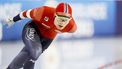 HEERENVEEN - Sverre Lunde Pedersen (NOR) tijdens de 5000 meter voor mannen op de tweede dag van de ISU EK Afstanden in Thialf op 8 Januari 2022 in Heerenveen, Nederland. ANP VINCENT JANNINK