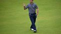 US golfer Billy Horschel reacts after finishing his third round on the 18th green, on day three of the 152nd British Open Golf Championship at Royal Troon on the south west coast of Scotland on July 20, 2024. 
ANDY BUCHANAN / AFP