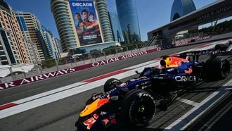 Red Bull Racing's Dutch driver Max Verstappen steers his car during the first practice session ahead of the Formula One Azerbaijan Grand Prix at the Baku City Circuit in Baku on September 24, 2026. 
Andrej ISAKOVIC / AFP