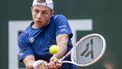 epa11363963 Tallon Griekspoor of Netherlands in action during his singles quarter-final match against Novak Djokovic of Serbia at the ATP 250 Geneva Open tennis tournament, in Geneva, Switzerland, 23 May 2024.  EPA/MARTIAL TREZZINI