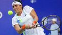 2023-09-29 10:51:49 Tunisia’s Ons Jabeur hits a return against Argentina’s Nadia Podoroska during their women’s singles semifinal match of the WTA Ningbo Open tennis tournament in Ningbo, in China's eastern Zhejiang province on September 29, 2023. 
AFP