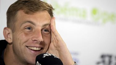 ROSMALEN - Tallon Griekspoor (NED) tijdens de persconferentie na zijn verloren halve finale tegen Sebastian Korda (USA) op de achtste dag van het Libema Open tennis toernooi in Rosmalen. ANP SANDER KONING