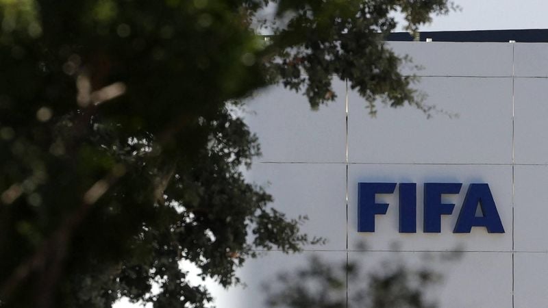 The FIFA logo is seen at its Africa regional office in Sale on August 5, 2026. President Gianni Infantino held emergency talks with other FIFA directors in Morocco on August 5, a source told AFP, amid a wave of criticism over his now shelved plan to open the World Cup to private investment.
Abdelmajid BZIOUAT / AFP