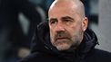 PSV Eindhoven's Dutch coach Peter Bosz looks on during the UEFA Champions League knockout phase play-off 1st leg football match between Juventus and PSV Eindhoven at the Allianz stadium in Turin, on February 11, 2025. 
Isabella BONOTTO / AFP