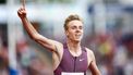 HENGELO - Niels Laros (NED) in actie op de 1000 meter tijdens de FBK Games. ANP VINCENT JANNINK