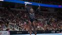 2023-08-28 02:28:04 Gymnast Simone Biles competes in the floor exercise on the final day of women’s competition at the 2023 US Gymnastics Championships at the SAP Center on August 27, 2023 in San Jose, California. Simone Biles dazzled on floor exercise August 27, on the way to a record eighth all-around title at the US Gymnastics Championships, another step on a comeback trail pointing toward the Paris Olympics.
Loren Elliott / AFP