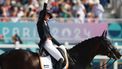 Netherlands' Dinja Van Liere with horse Hermes competes in the equestrian's dressage individual grand prix day 1 during the Paris 2024 Olympic Games at the Chateau de Versailles, in Versailles, in the western outskirts of Paris, on July 30, 2024. 
Pierre-Philippe MARCOU / AFP