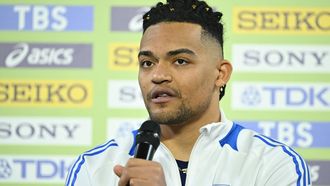 epa12833350 Emmanouil Karalis of Greece attends a press conference ahead of the World Athletics Indoor Championships at the Kujawsko-Pomorska Arena Torun in Torun, Poland, 19 March 2026. The 21st World Athletics Indoor Championships are scheduled to be held from 20 to 22 March 2026 in Torun.  EPA/ADAM WARZAWA POLAND OUT