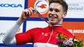 APELDOORN - Harrie Lavreysen wint het onderdeel sprint op het Nederlands kampioenschap baanwielrennen in Omnisport. ANP RONALD HOOGENDOORN