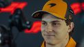 McLaren's Australian driver Oscar Piastri talks to the meadia at the Lusail International Circuit ahead of the Formula One Qatar Grand Prix in Lusail on November 27, 2025. 
Andrej ISAKOVIC / AFP