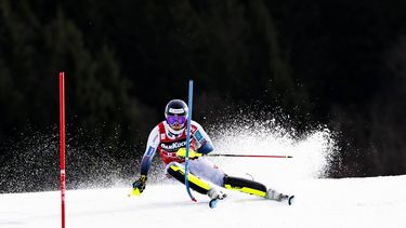 epa12847964 Atle Lie McGrath of Norway in action during the first run of the Men's Slalom race at the Lillehammer FIS Alpine Ski World Cup Finals, in Hafjell, Norway, 25 March 2026.  EPA/JEAN-CHRISTOPHE BOTT