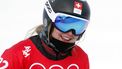 epa09740029 Sophie Hediger of Switzerland in action during Women's Snowboard Cross qualification at the Zhangjiakou Genting Snow Park at the Beijing 2022 Olympic Games, Zhangjiakou, China, 09 February 2022.  EPA/MAXIM SHIPENKOV