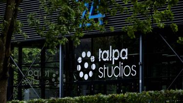 HILVERSUM - Logo van Talpa op het Media Park. Nederlandse omroepen maken hier televisie- en radioproducties. ANP ROBIN VAN LONKHUIJSEN